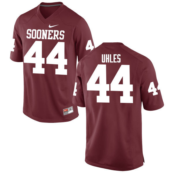 Men Oklahoma Sooners #44 Jaxon Uhles College Football Jerseys Game-Crimson